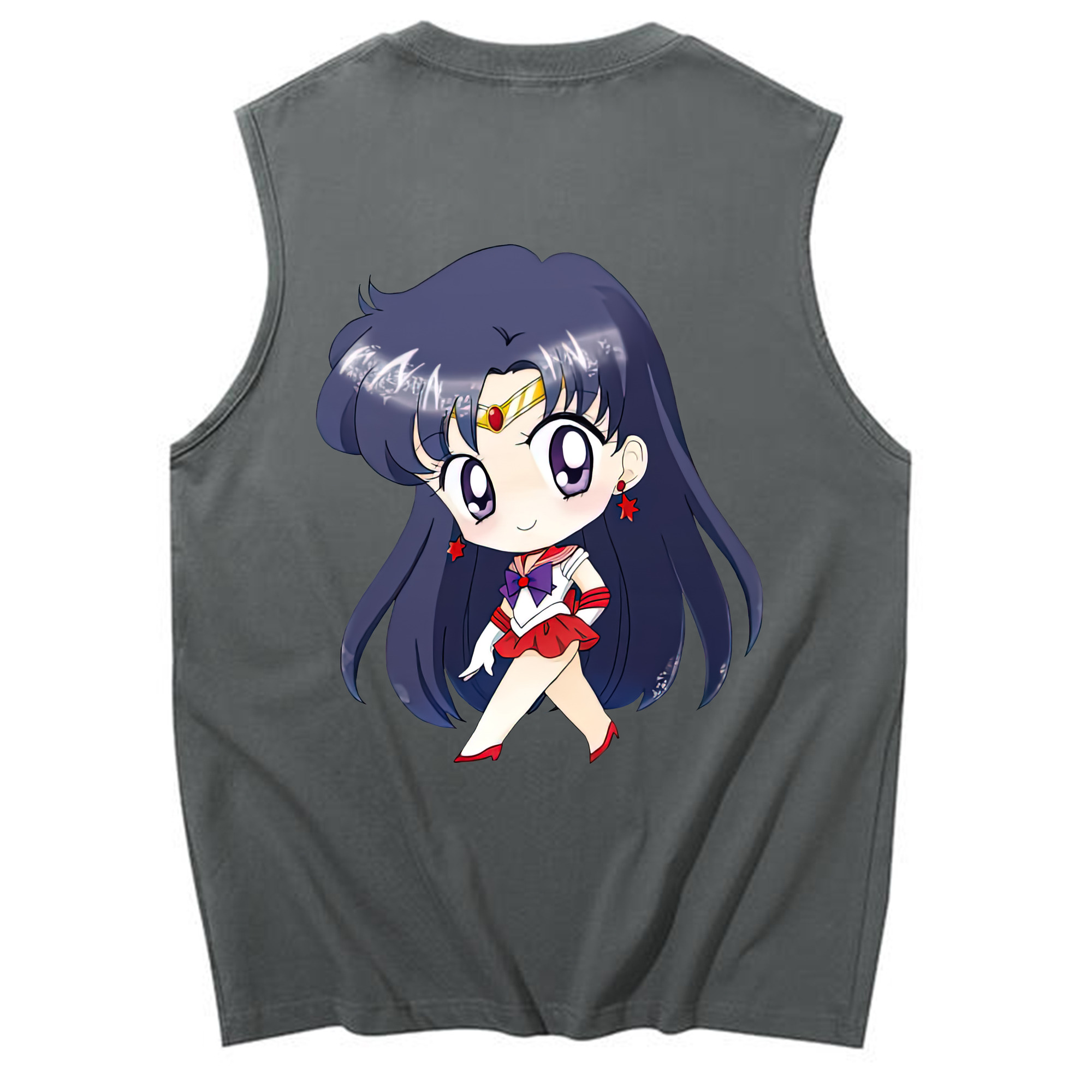 （画像用） 美少女戦士セーラームーン 火野レイ ひの レイ Sailor Moon Hino Rei （セーラーマーズ,Sailor Mars） コットン100％タンクトップ（背面プリント）